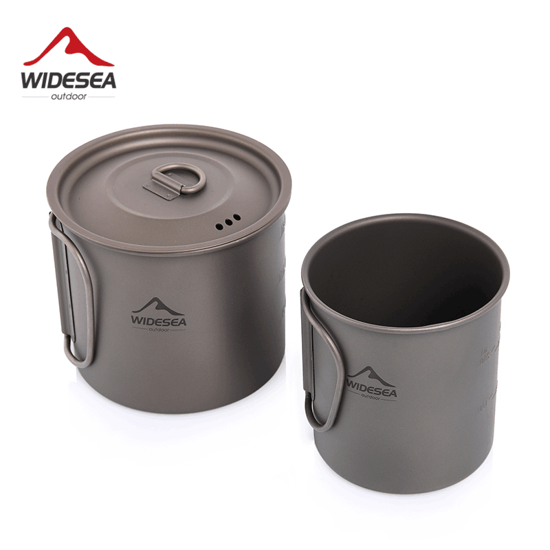 Camping Cooking Ware Set - Tazza da Campeggio Widesea in Titanio,