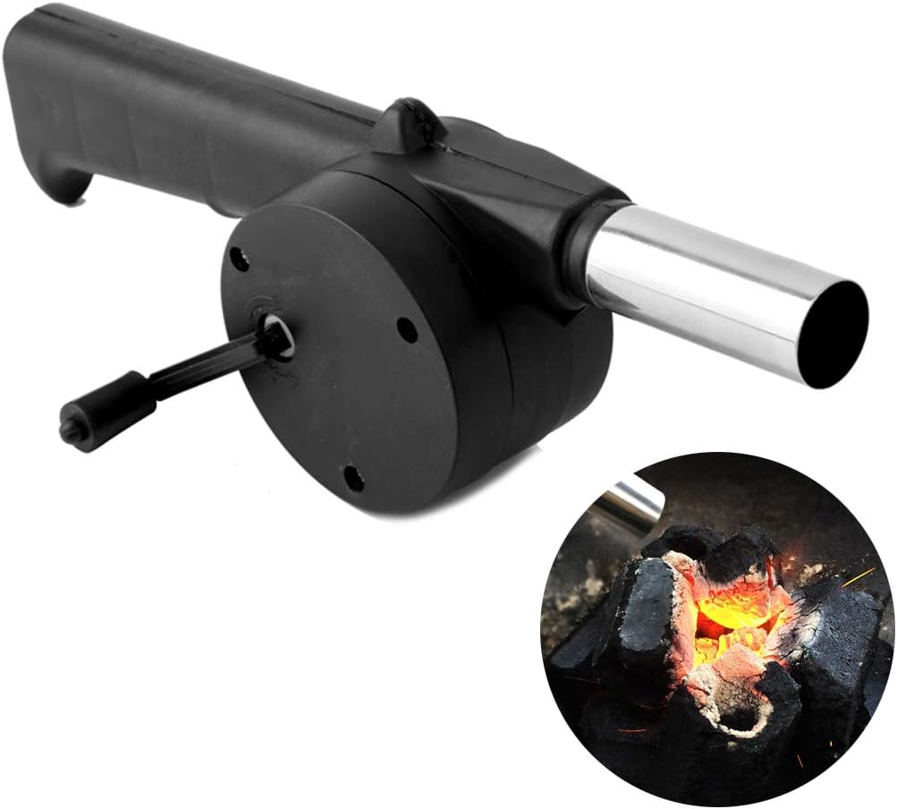 Camping Cooking Accessories Set - Ventilatore Portatile a Manovella per Barbecue