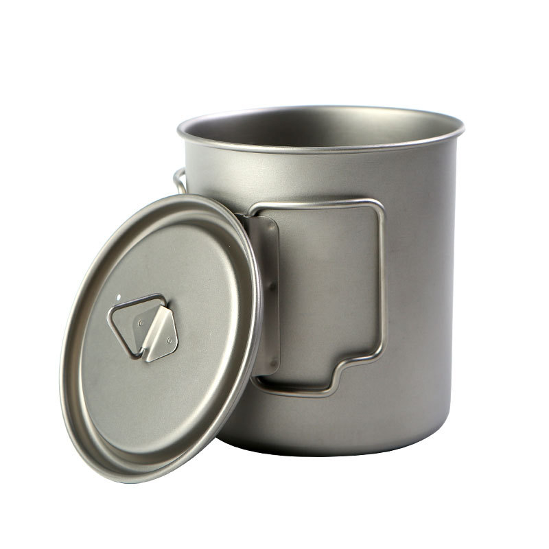 Camping Cooking Handle - Tazze da campeggio in titanio 450ml