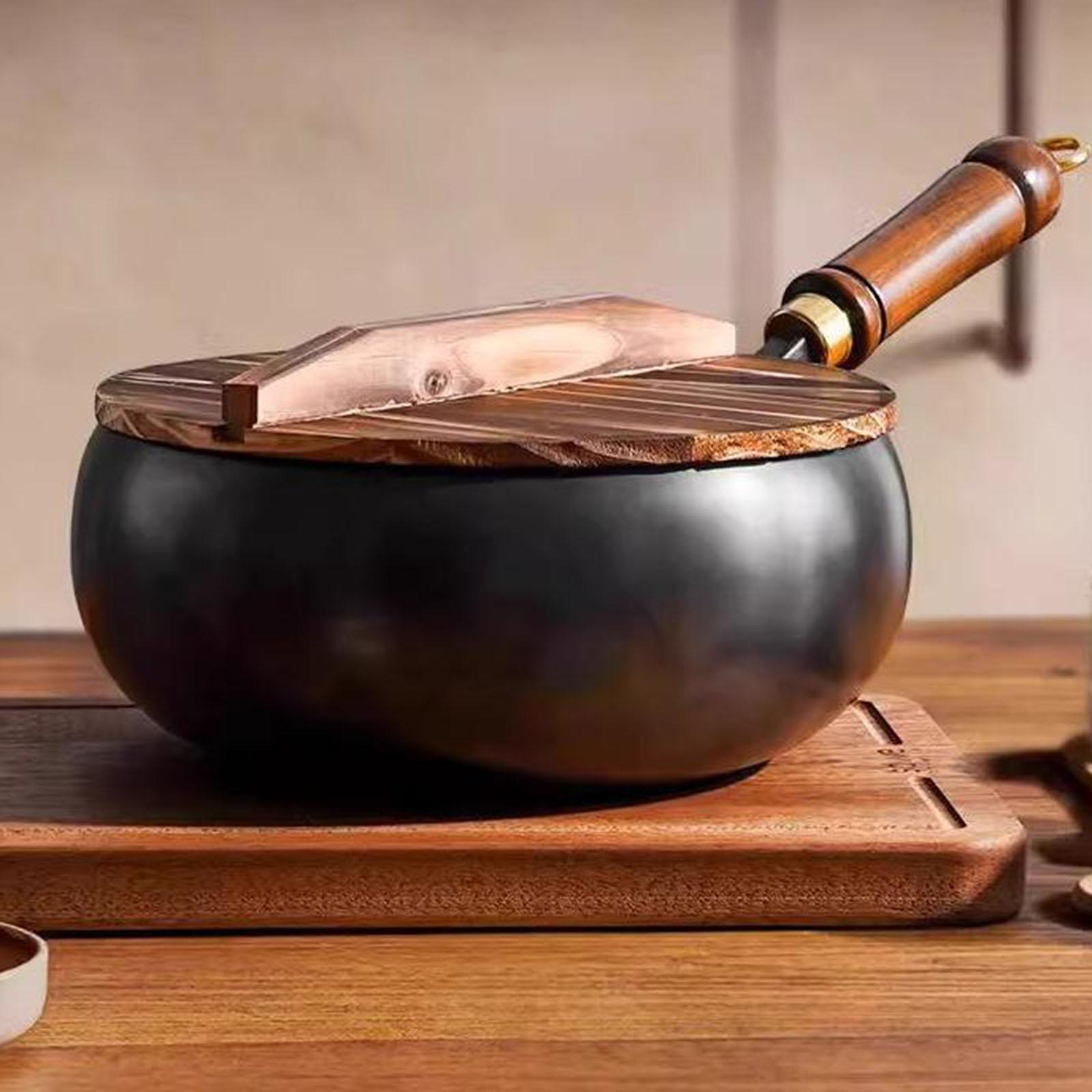 Camping Cooking Cast Iron - Wok non rivestito Wok cinese con