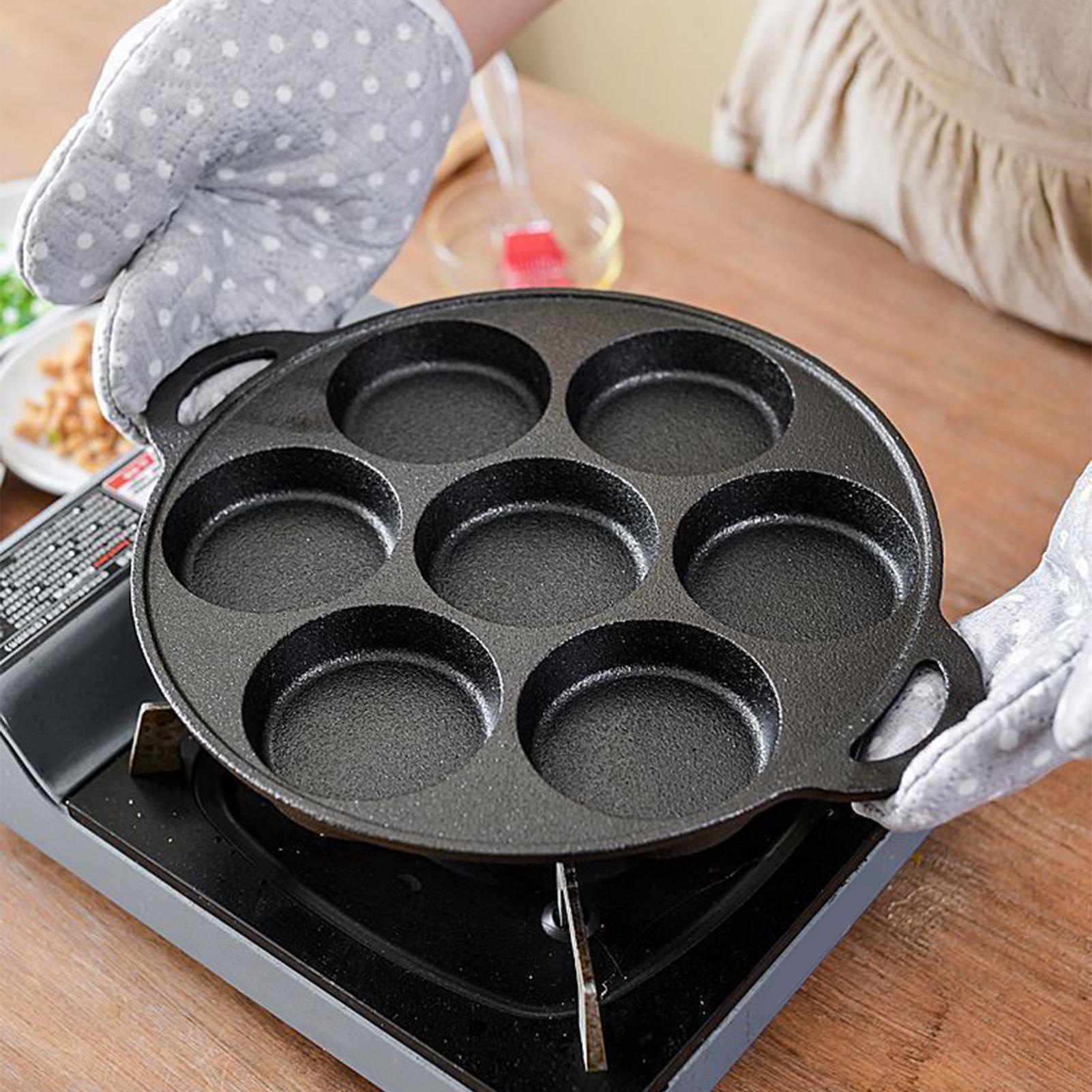 Camping Cooking Cast Iron - Padella piatta antiaderente in ghisa Padella