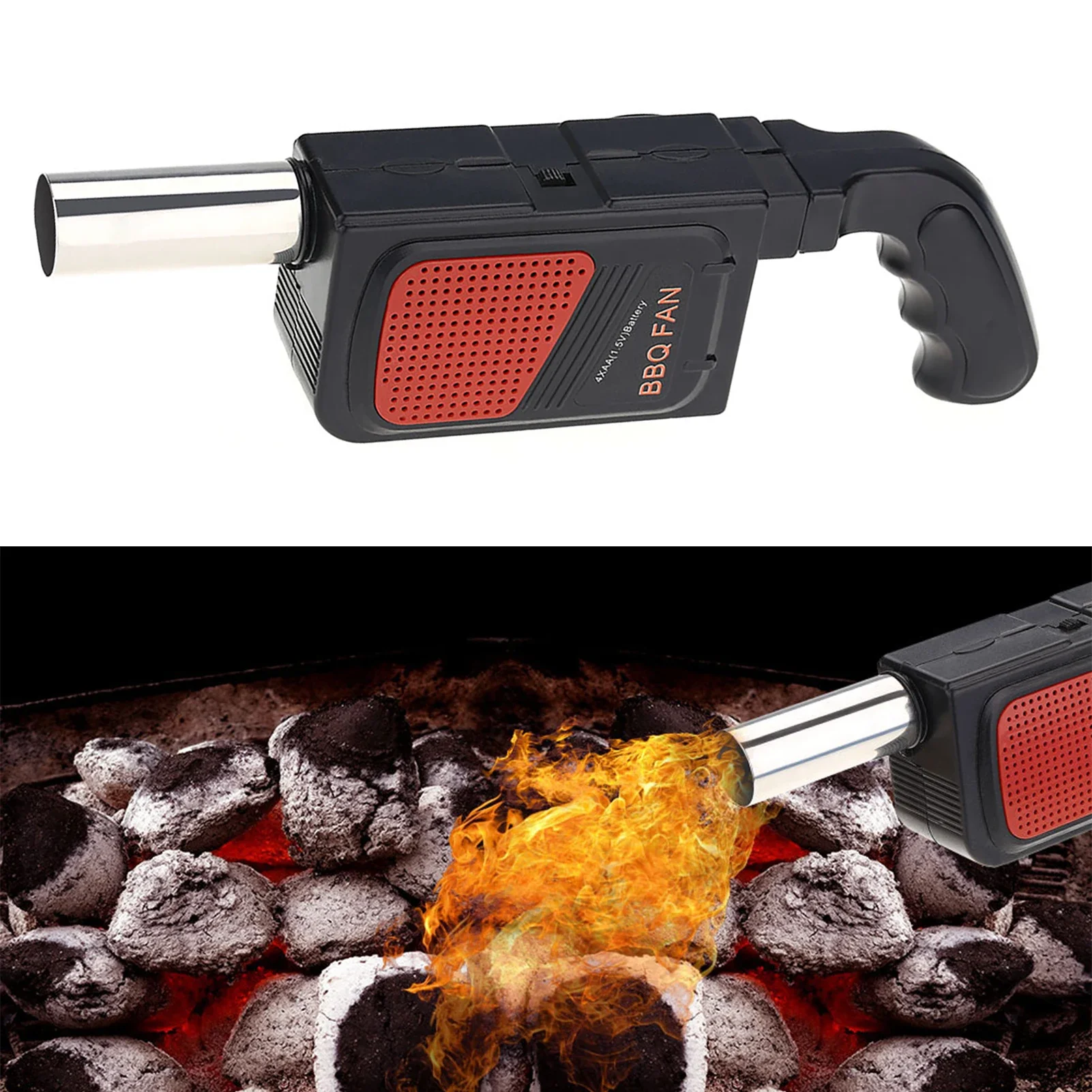 Camping Cooking Electric - Ventilatore Elettrico Portatile per Barbecue, Soffiatore