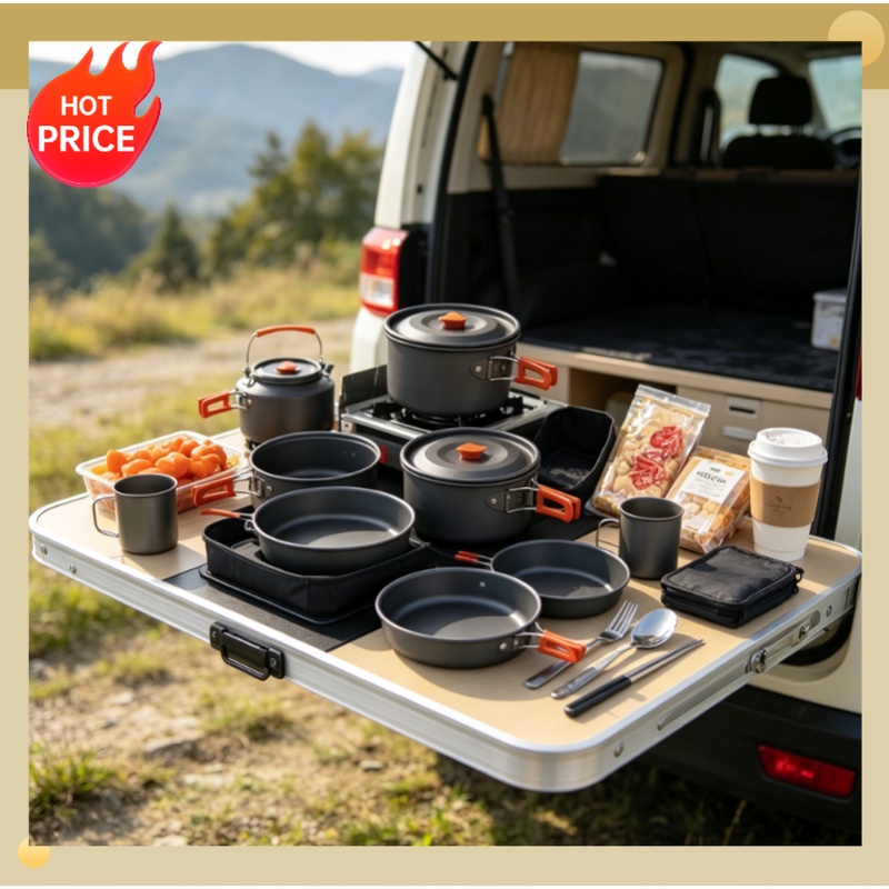 Camping Cooking Ware Set - Set da Cucina da Campeggio, Stoviglie