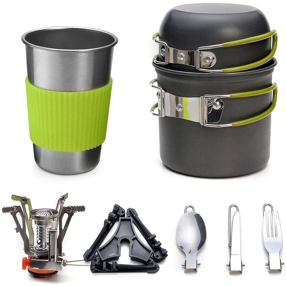 Camping Cooking Ware Set - Kit di pentole da campeggio con