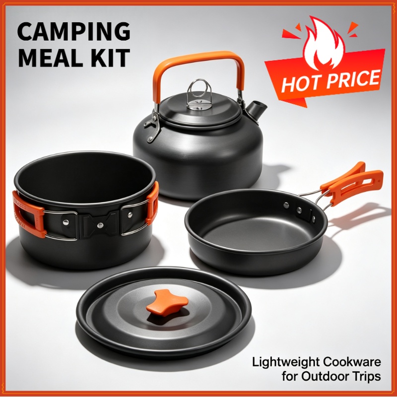 Camping Cooking Ware Set - Set da cucina da campeggio, pentole