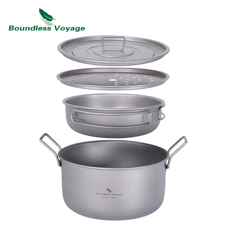 Camping Cooking Ware Set - Boundless Voyage Camping Pentola da cucina