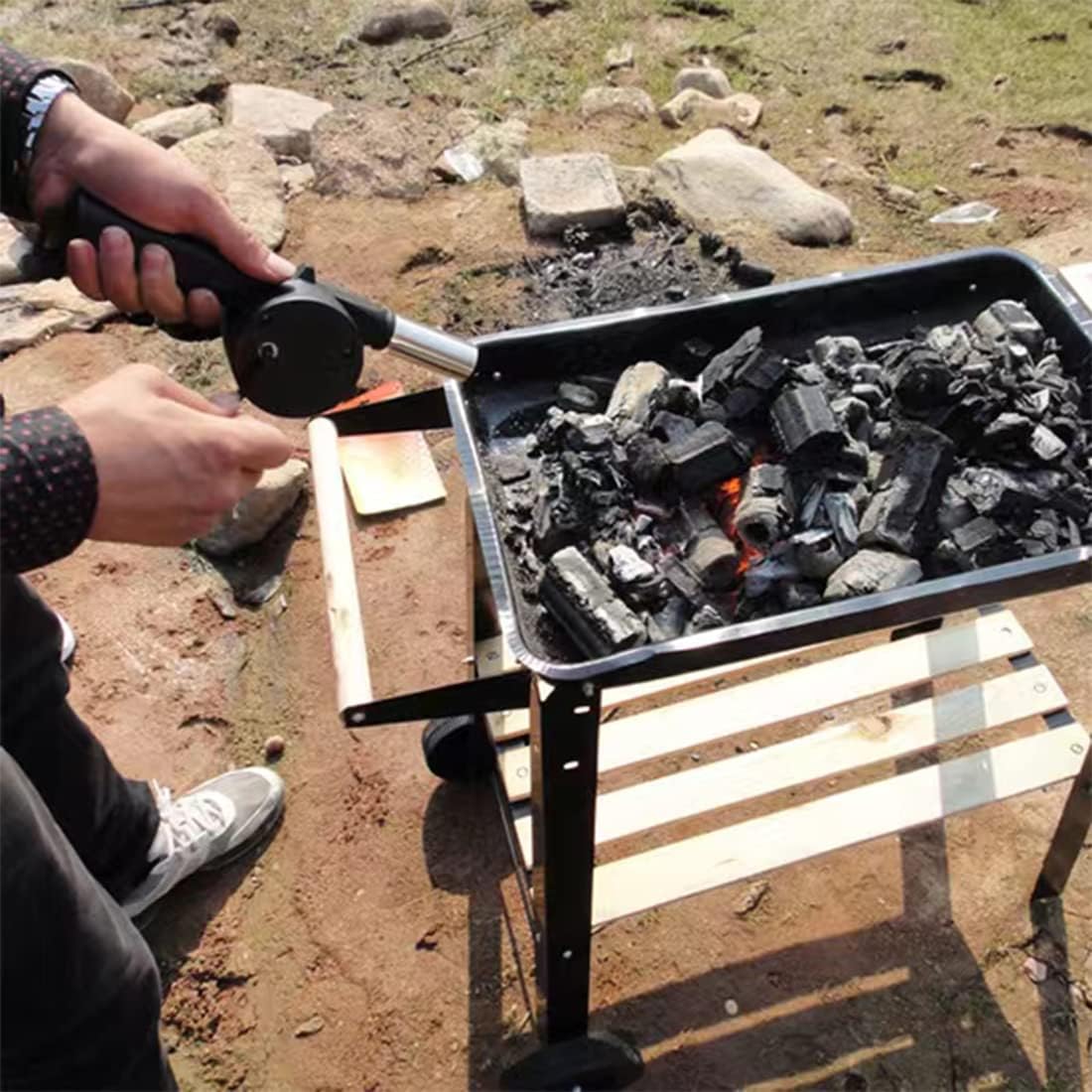 Ventilatore Portatile a Manove - Camping Cooking Accessories Set recensione e prezzo