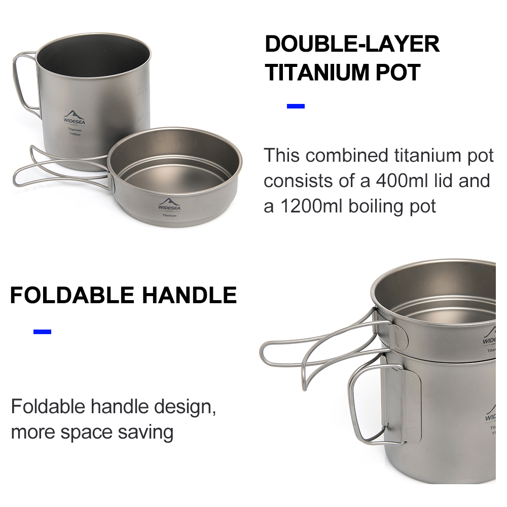 Widesea Pentola da campeggio u - Camping Cooking Pan Set recensione e prezzo
