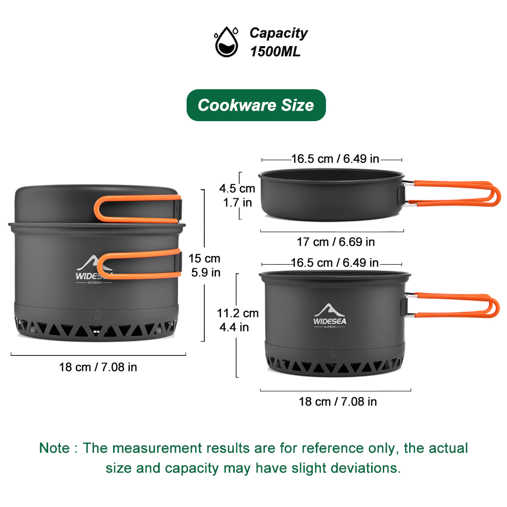 Stoviglie da campeggio Set di  - Camping Cooking Pan Set recensione e prezzo