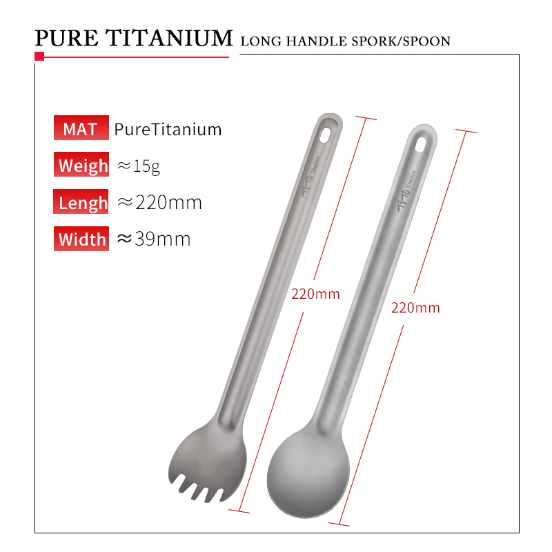 TiTo Cucchiaio Spork in titani - Camping Cooking Handle recensione e prezzo