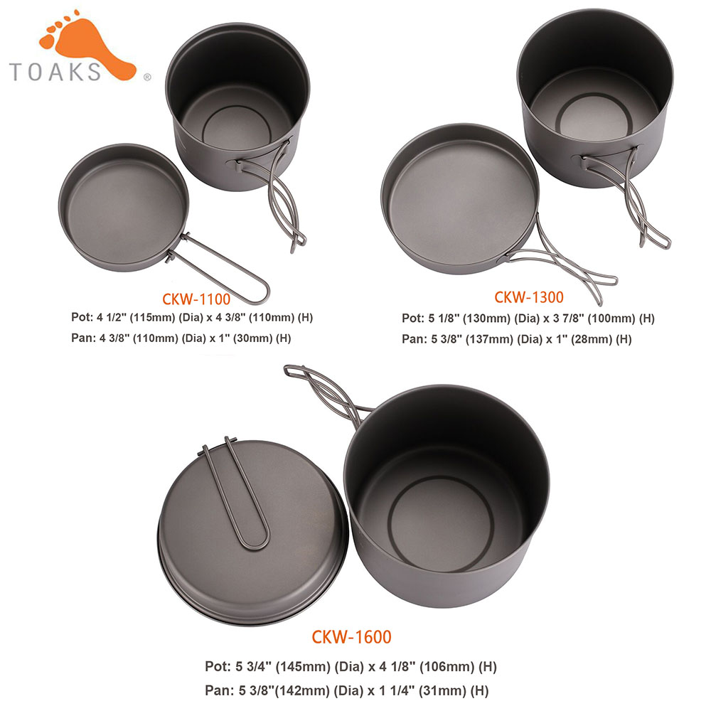 TOAKS Pentolame e Utensili per - Camping Cooking Pan Set recensione e prezzo
