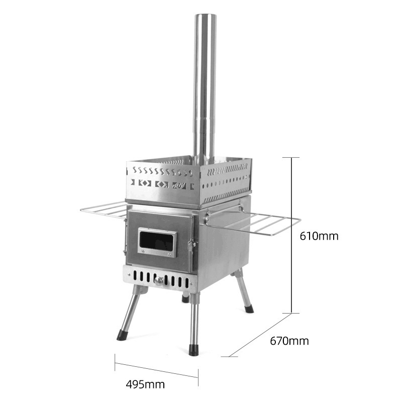 Stufa a Legna Pieghevole in Ac - Camping Cooking Fire Stove recensione e prezzo