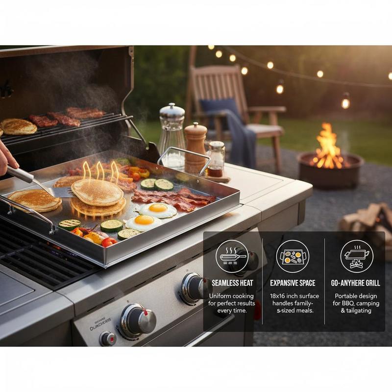 Piastra universale piatta 18x1 - Camping Cooking Handle recensione e prezzo