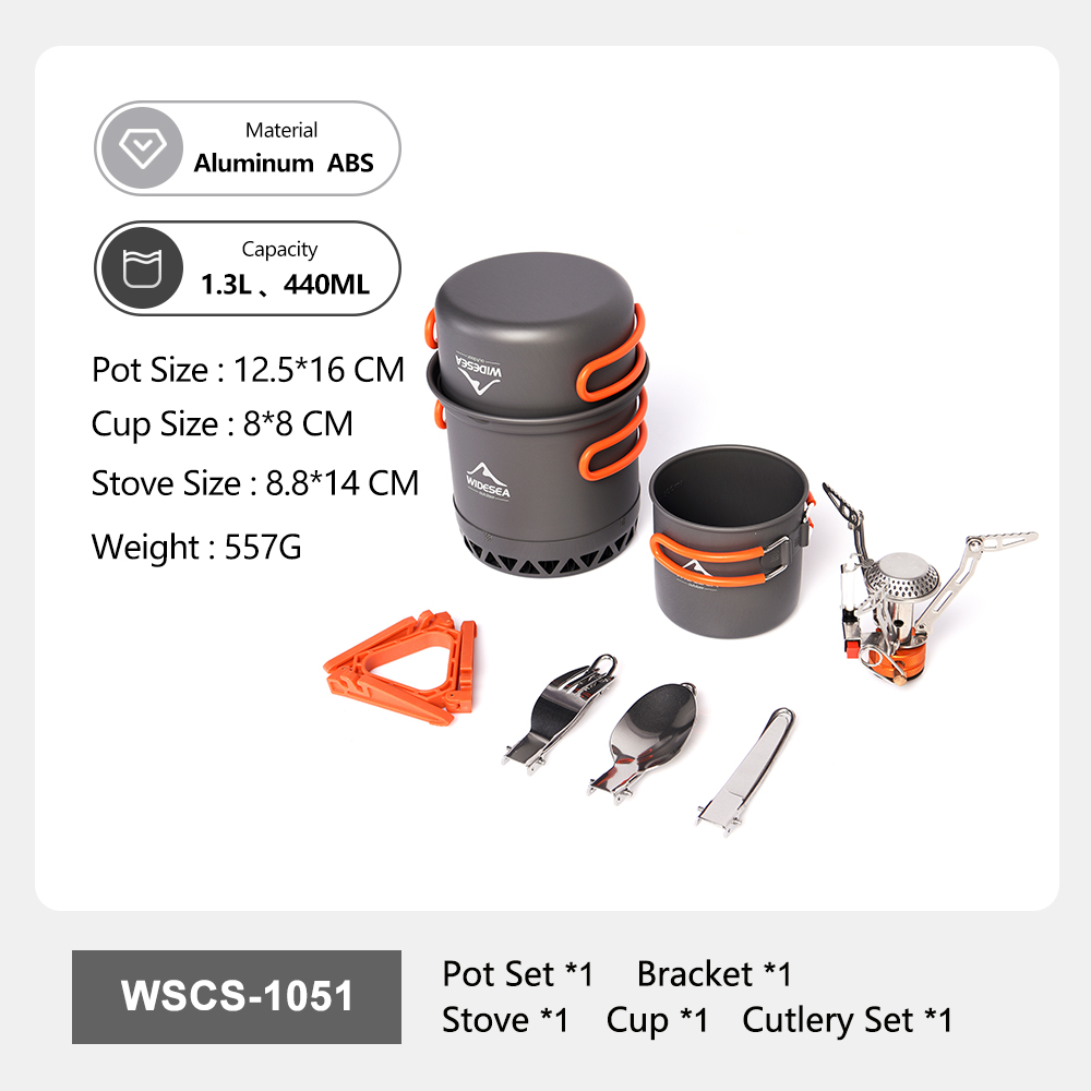 Widesea Set di pentole da camp - Camping Cooking Ware Set recensione e prezzo