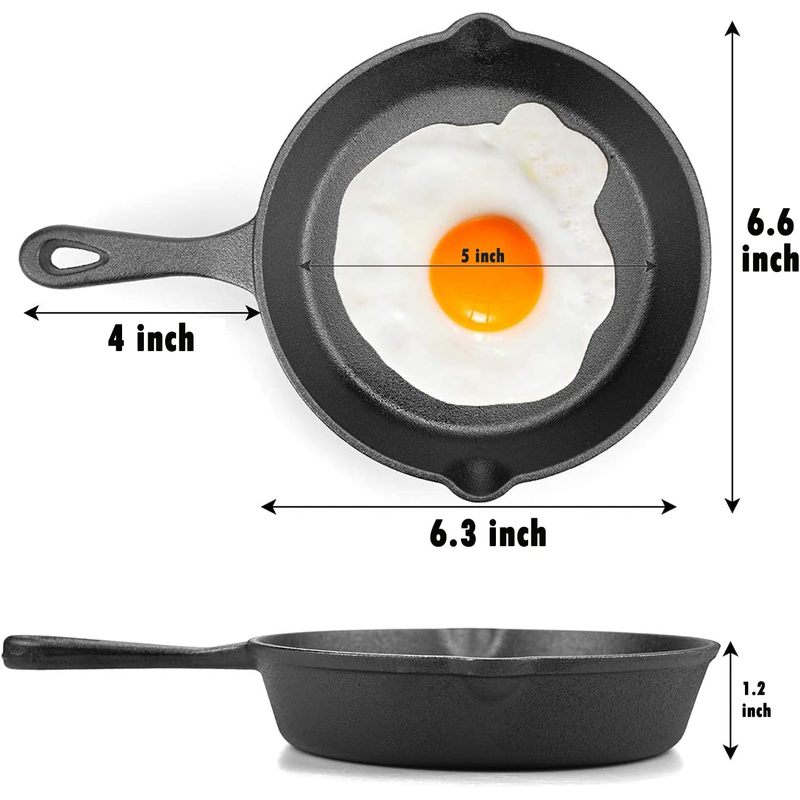 Padella in ghisa da 6 pollici, - Camping Cooking Cast Iron recensione e prezzo