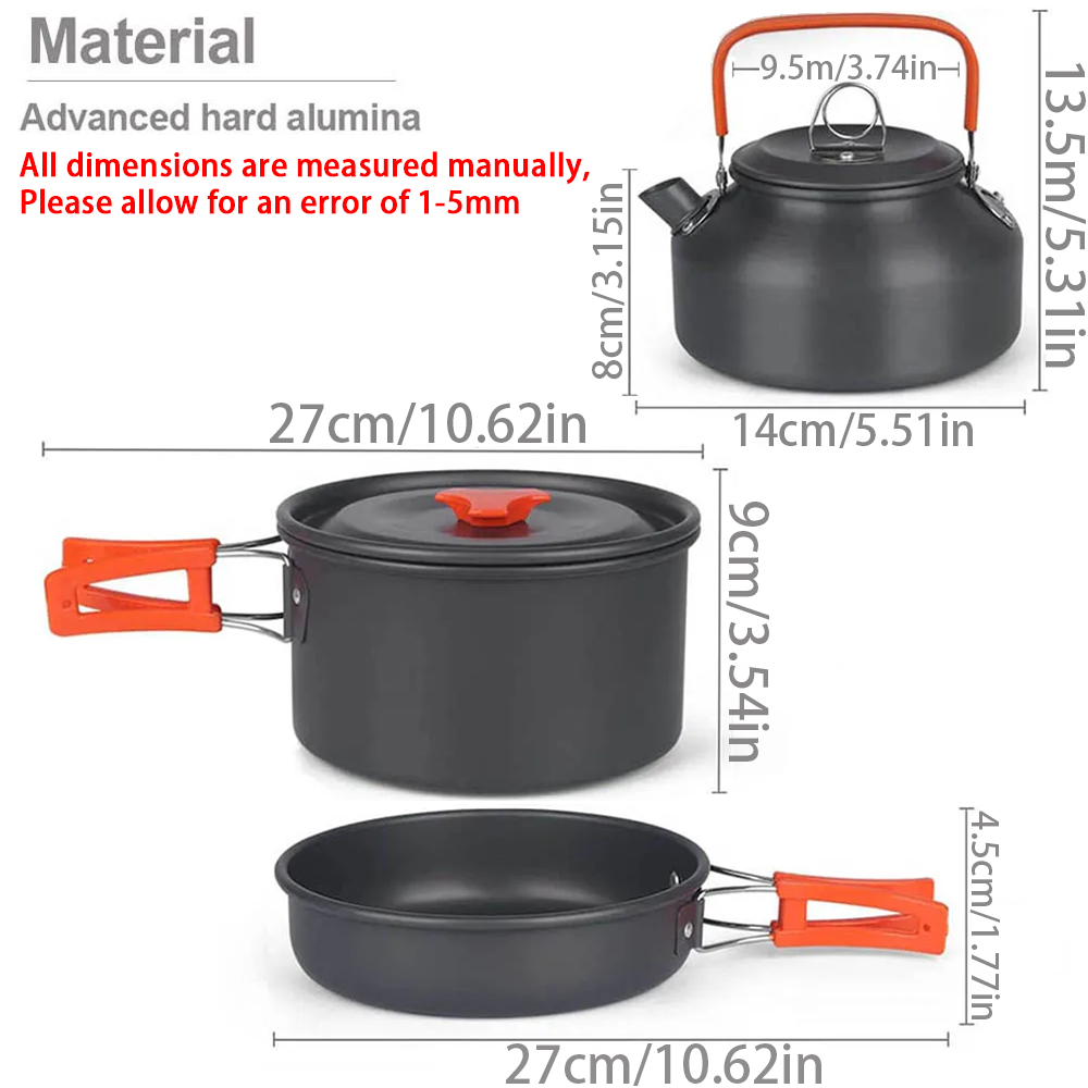 1 pz/1 set kit di pentole da c - Camping Cooking Ware Set recensione e prezzo