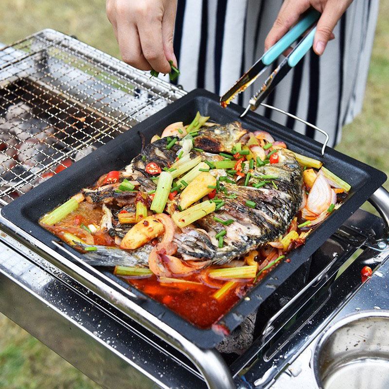 Padella per grigliare quadrata - Camping Cooking Handle recensione e prezzo
