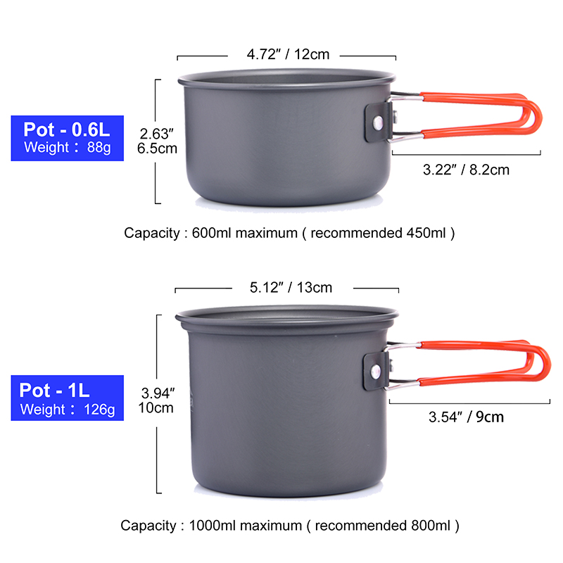 Widesea Set di pentole da camp - Camping Cooking Pan Set recensione e prezzo