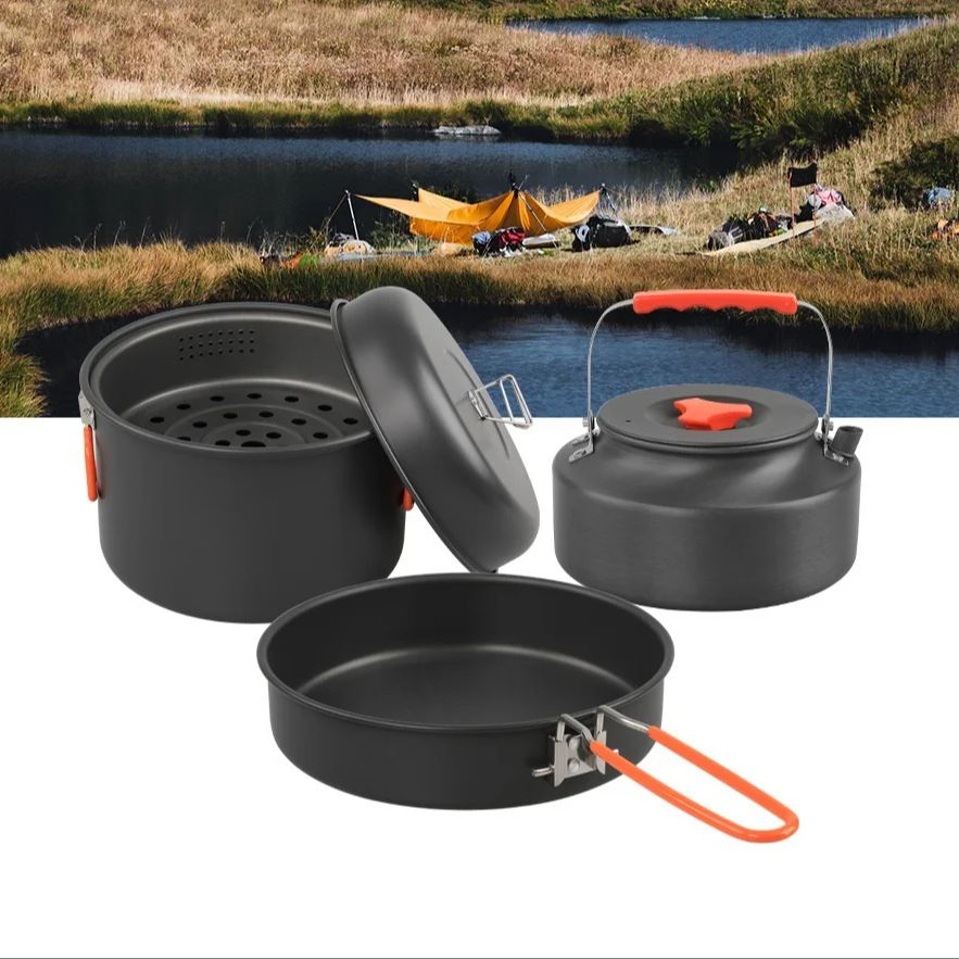 Set di pentole da esterno pent - Camping Cooking Pan Set recensione e prezzo
