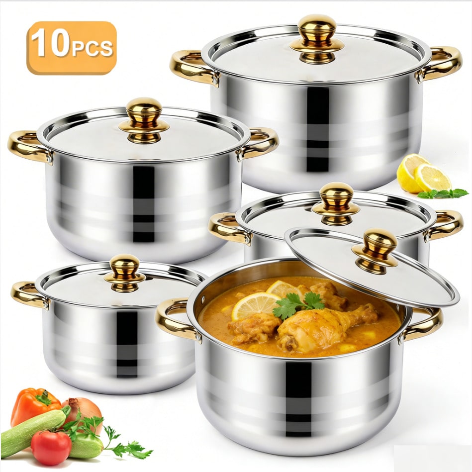 Set di pentole in acciaio inos - Camping Cooking Pan Set recensione e prezzo