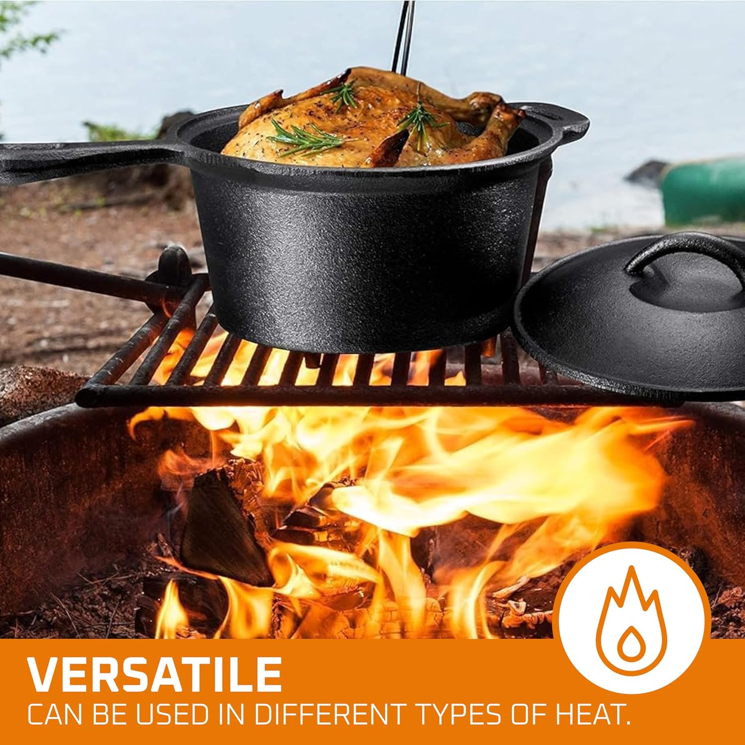 Set da cucina da campeggio com - Camping Cooking Cast Iron recensione e prezzo