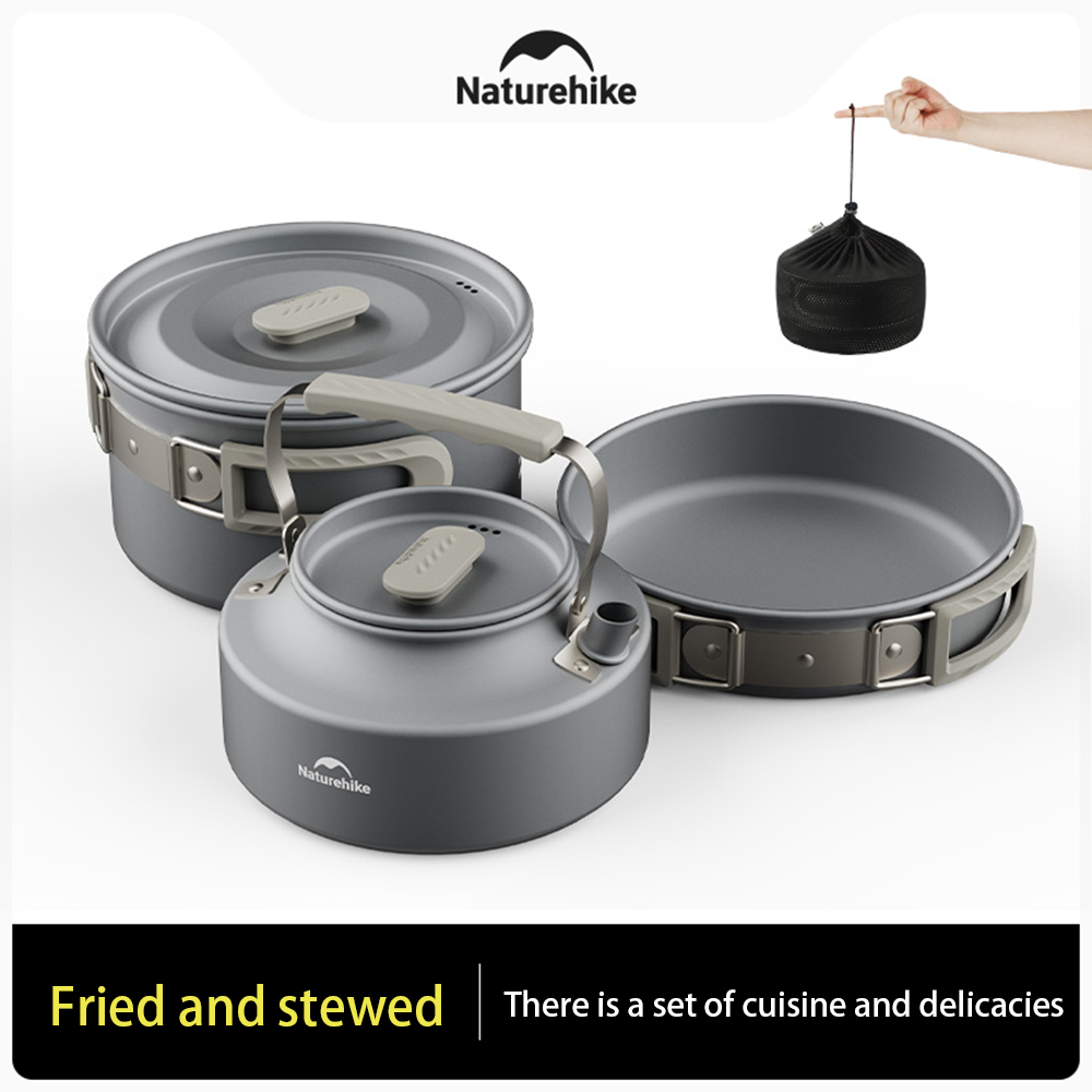 Naturehike Set di pentole da e - Camping Cooking Pan Set recensione e prezzo