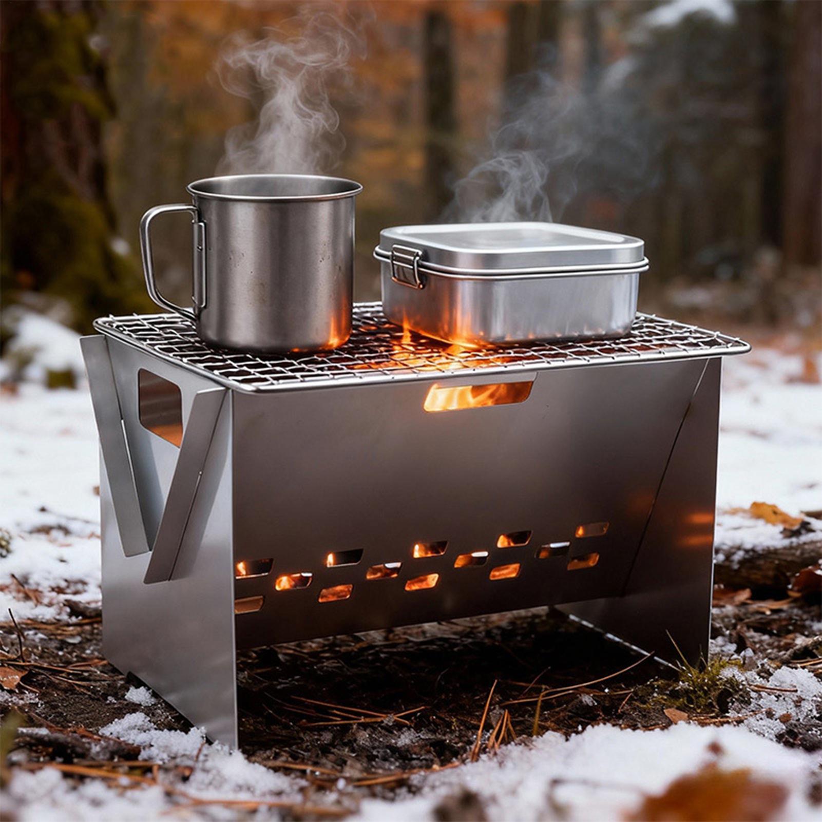 Griglia a carbone portatile pi - Camping Cooking Fire Stove recensione e prezzo